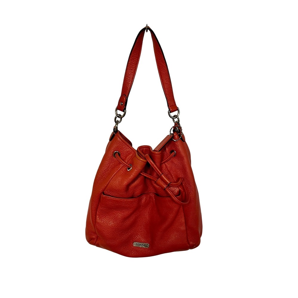 Coach Red Leather Shoulder Bag